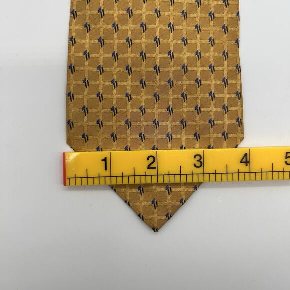 Ermenegildo Zegna Tie Mens Silk Made in Italy Geometric Pattern Classic Necktie - Picture 6 of 6